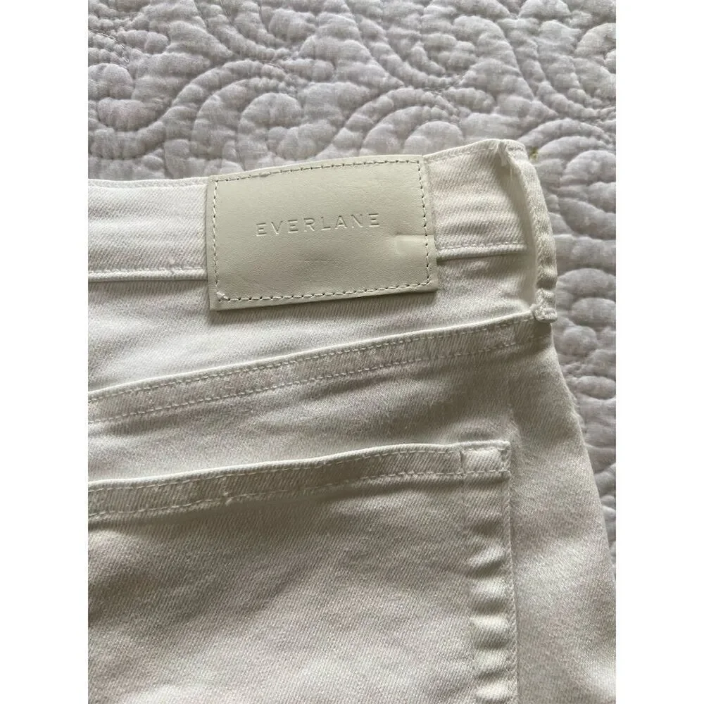 Everlane High Rise Skinny Jeans White Stretch Denim Size 10 - Picture 7 of 11